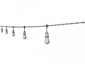 string lights edison lamps 3D Model