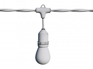 string lights edison lamps 3D Model