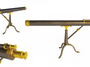 望远镜折射镜 3D 模型