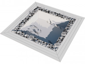 garden pond with fishes Modelo 3D