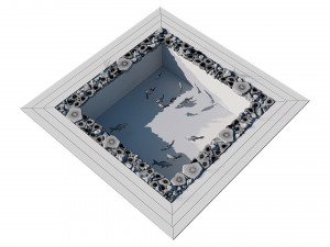 garden pond with fishes Modelo 3D