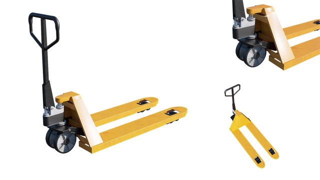 hand pallet truck 3D Model .c4d .max .obj .3ds .fbx .stl .blend 
