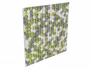 stone panels and stabilized moss 3D 모델