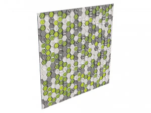 stone panels and stabilized moss 3D Model