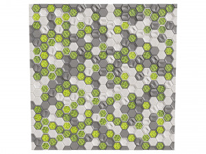 stone panels and stabilized moss 3D 모델