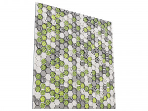 stone panels and stabilized moss 3D 모델