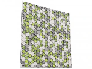 stone panels and stabilized moss 3D Model