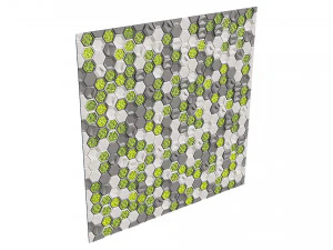 stone panels and stabilized moss 3D Model