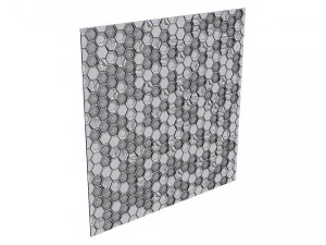 stone panels and stabilized moss 3D Model