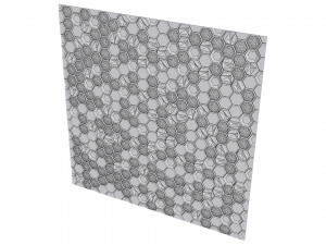 stone panels and stabilized moss 3D 모델