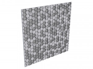 stone panels and stabilized moss 3D 모델