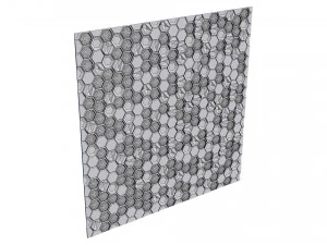 stone panels and stabilized moss 3D Model