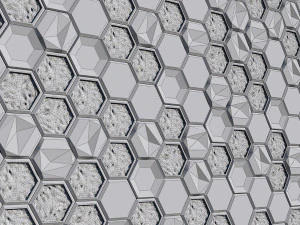 stone panels and stabilized moss 3D Model