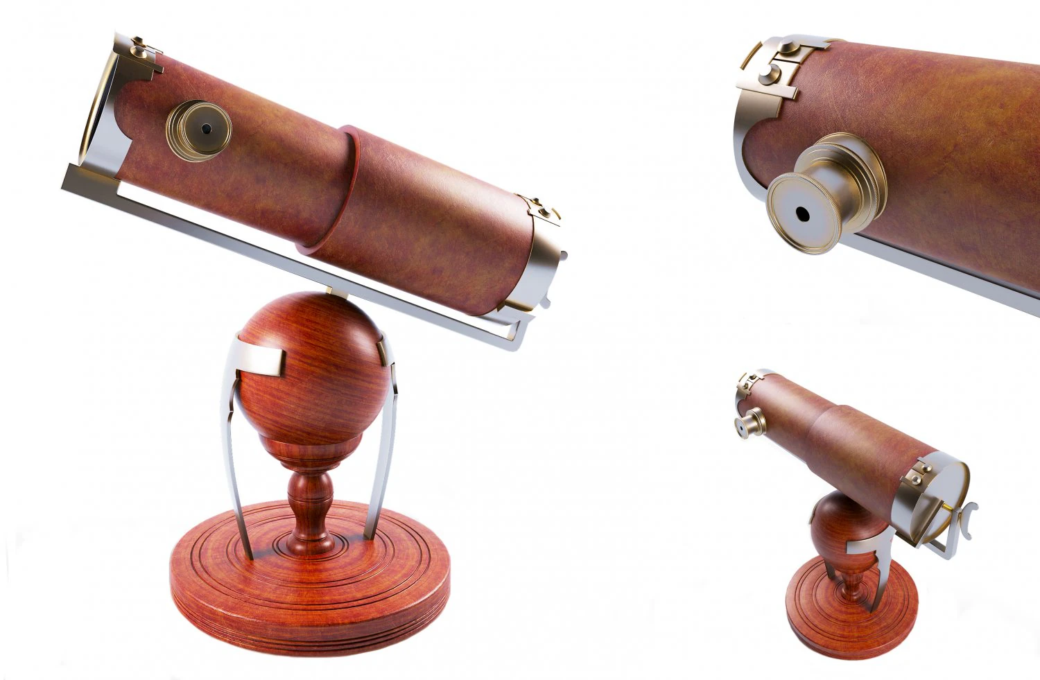 newtonian telescope 3D Model .c4d .max .obj .3ds .fbx .stl .blend 
