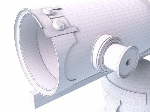 newtonian telescope 3D मॉडल