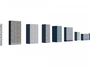 office buildings set Modello 3D