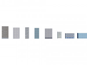 office buildings set Modello 3D