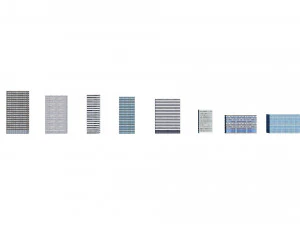 office buildings set 3D Model