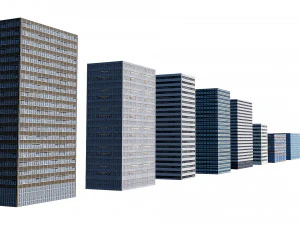 office buildings set 3D Model
