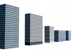 office buildings set 3D Model