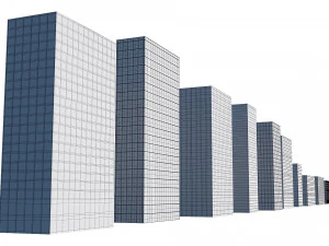 office buildings set 3D Model