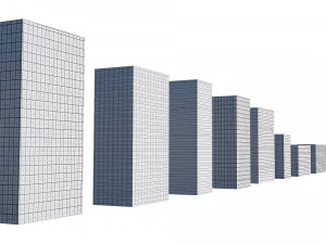 office buildings set 3D Model