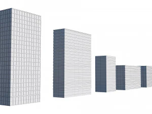 office buildings set 3D Model
