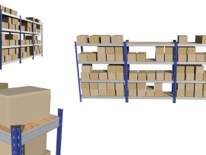 warehouse racking 3D Model