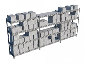 warehouse racking 3D Model