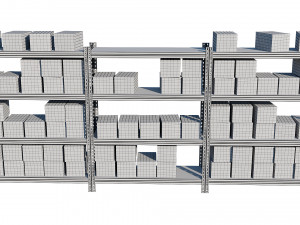 warehouse racking Model 3D