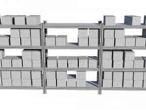 warehouse racking 3D Model