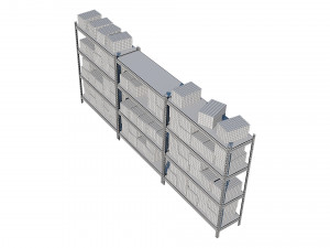 warehouse racking Model 3D