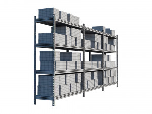 warehouse racking Model 3D