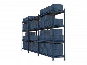 warehouse racking Model 3D