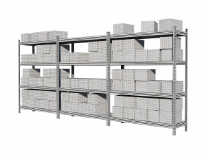 warehouse racking Model 3D