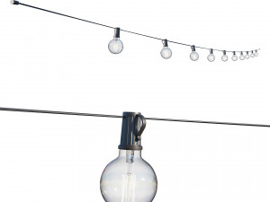 string lights edison lamps 3D Model