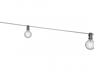 string lights edison lamps 3D Model