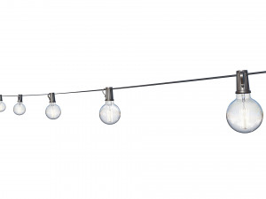 string lights edison lamps 3D Model