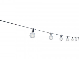 string lights edison lamps 3D Model