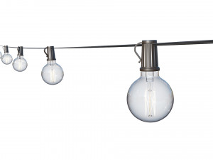 string lights edison lamps 3D Model