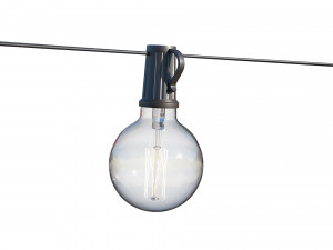 string lights edison lamps 3D Model