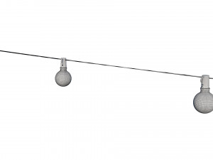 string lights edison lamps 3D Model