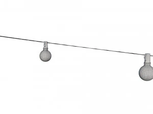 string lights edison lamps 3D Model