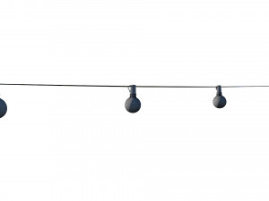 string lights edison lamps 3D Model