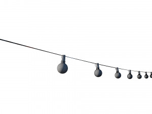 string lights edison lamps 3D Model