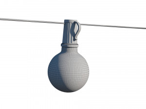 string lights edison lamps 3D Model