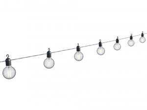 string lights edison lamps 3D Model
