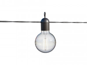 string lights edison lamps 3D Model