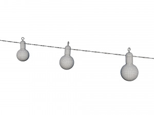 string lights edison lamps 3D Model