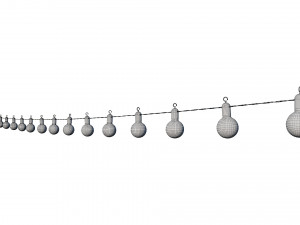 string lights edison lamps 3D Model